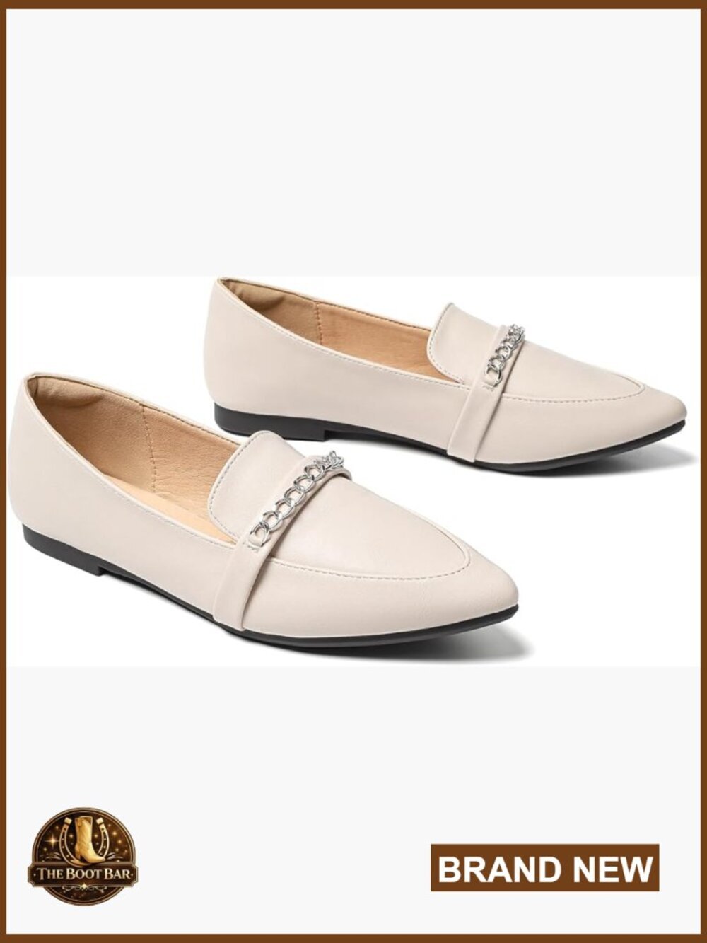 Pointed Toe Loafers Lightweight Work Flats for Office Travel